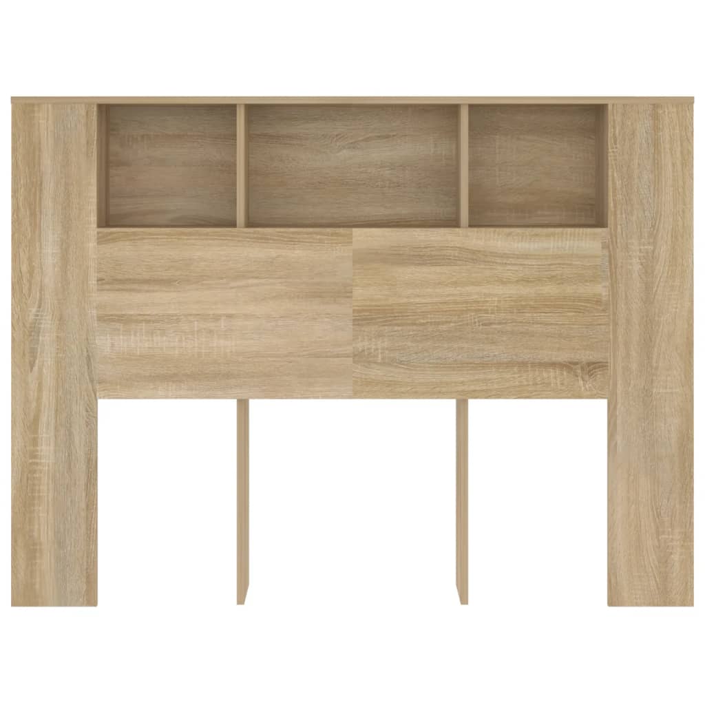 sengegavl med opbevaring 140x18,5x104,5 cm sonoma-eg