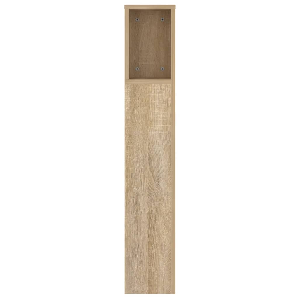 sengegavl med opbevaring 140x18,5x104,5 cm sonoma-eg