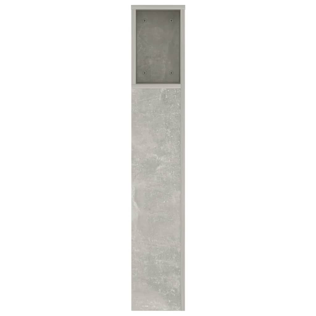 sengegavl med opbevaring 140x18,5x104,5 cm betongrå