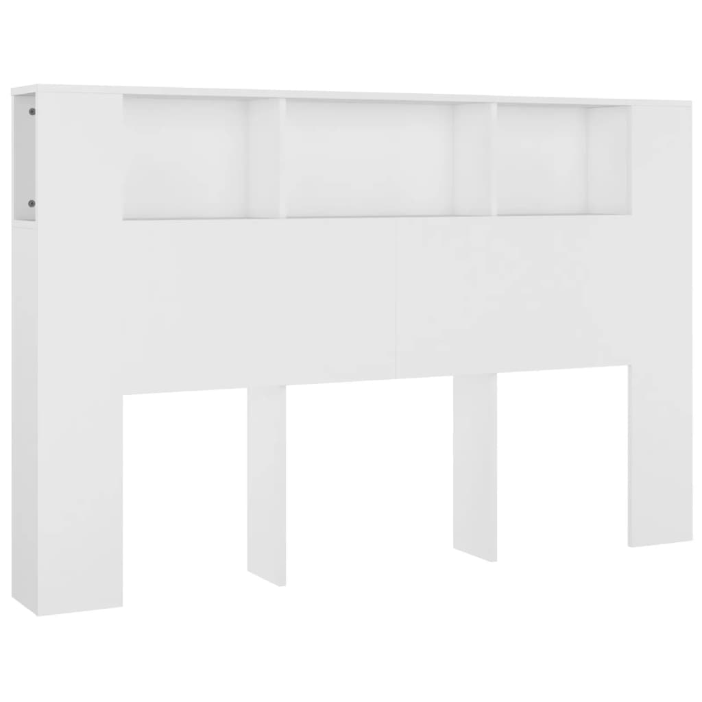 sengegavl med opbevaring 160x18,5x104,5 cm hvid