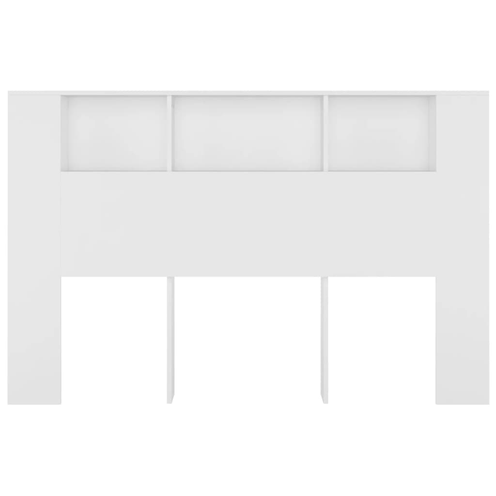 sengegavl med opbevaring 160x18,5x104,5 cm hvid
