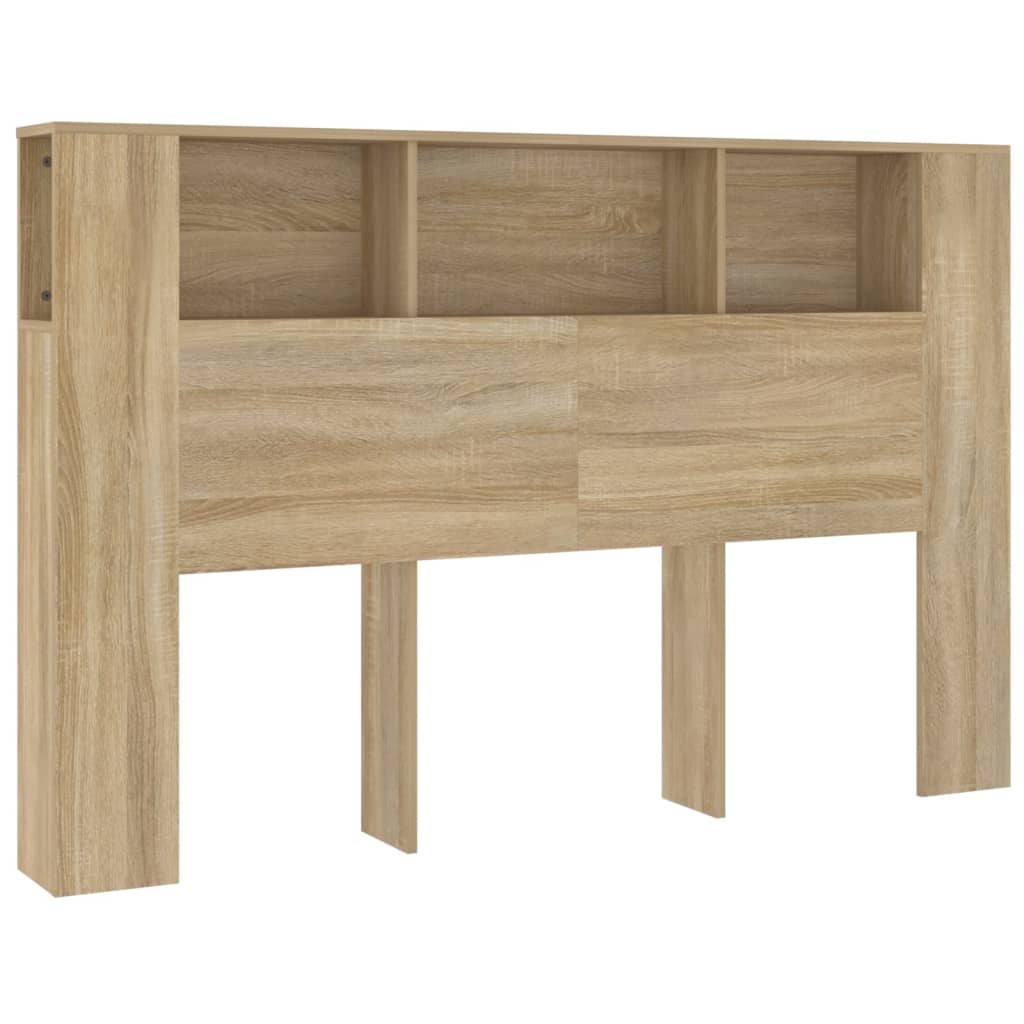 sengegavl med opbevaring 160x18,5x104,5 cm sonoma-eg