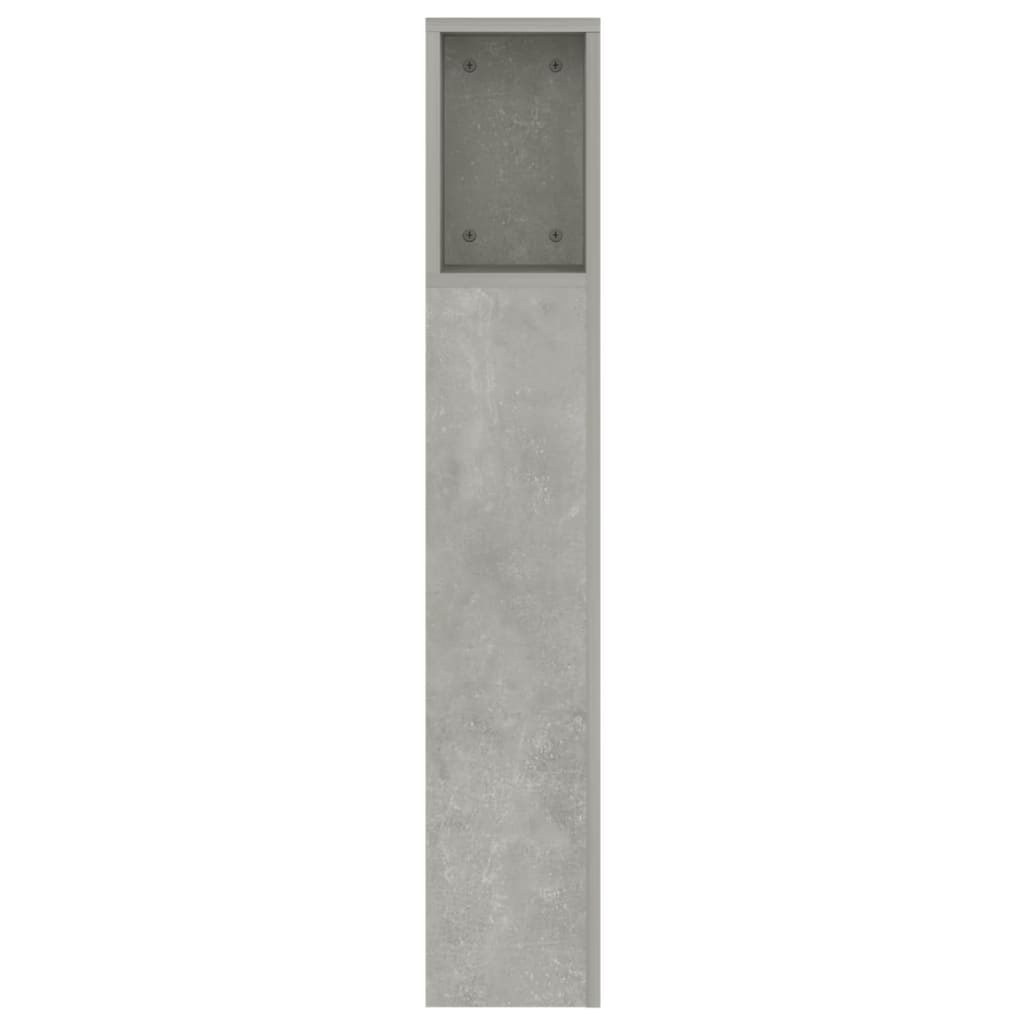 sengegavl med opbevaring 160x18,5x104,5 cm betongrå