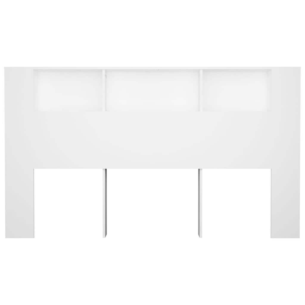 sengegavl med opbevaring 180x18,5x104,5 cm hvid