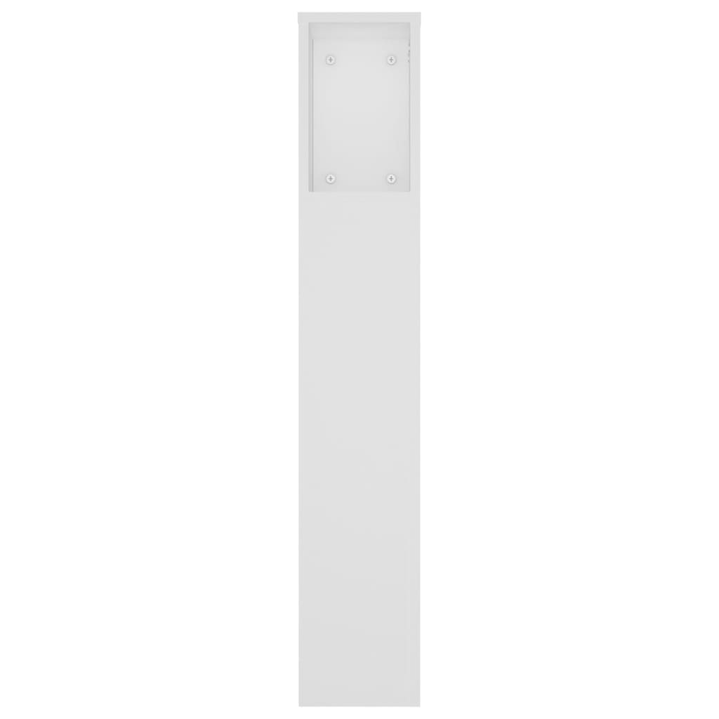 sengegavl med opbevaring 180x18,5x104,5 cm hvid