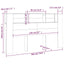 sengegavl med opbevaring 180x18,5x104,5 cm sort