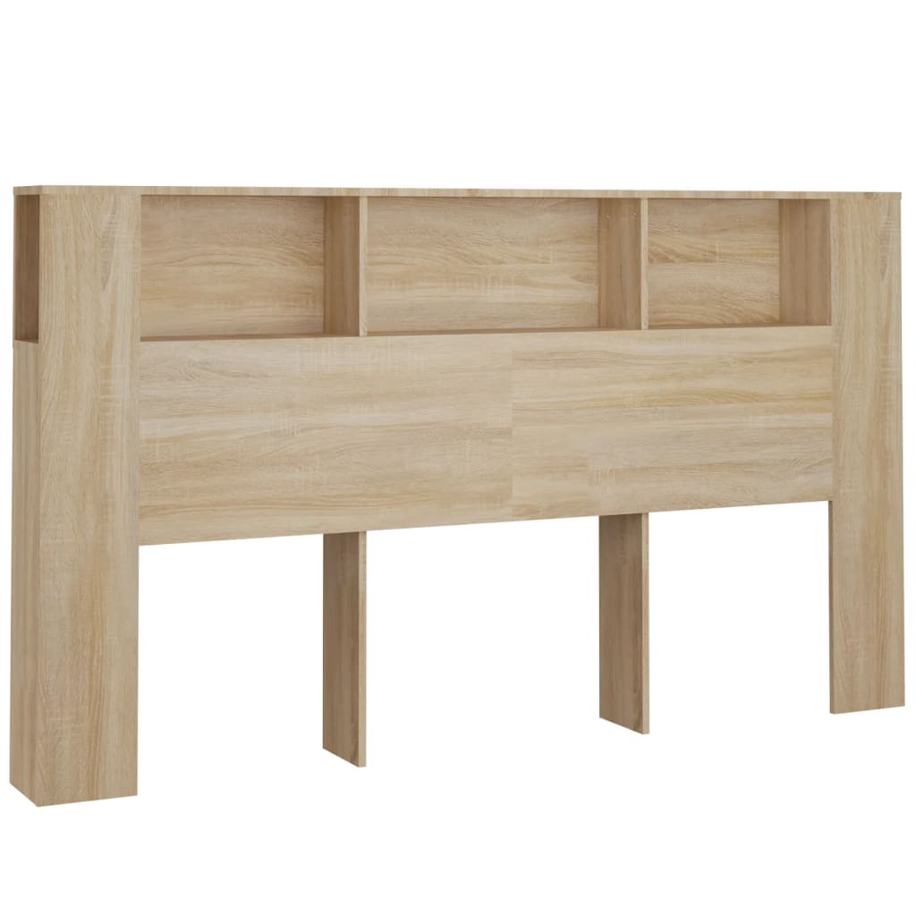 sengegavl med opbevaring 180x18,5x104,5 cm sonoma-eg