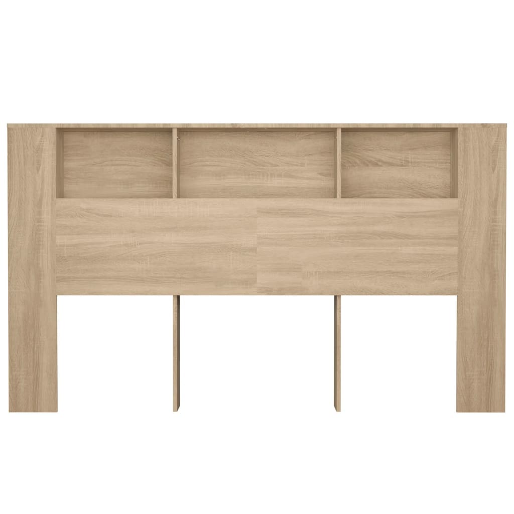 sengegavl med opbevaring 180x18,5x104,5 cm sonoma-eg