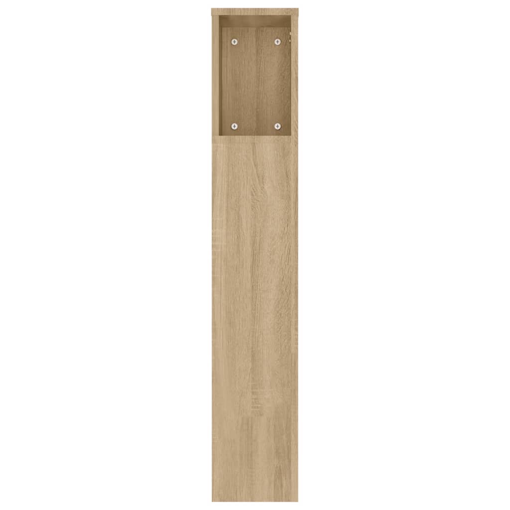 sengegavl med opbevaring 180x18,5x104,5 cm sonoma-eg