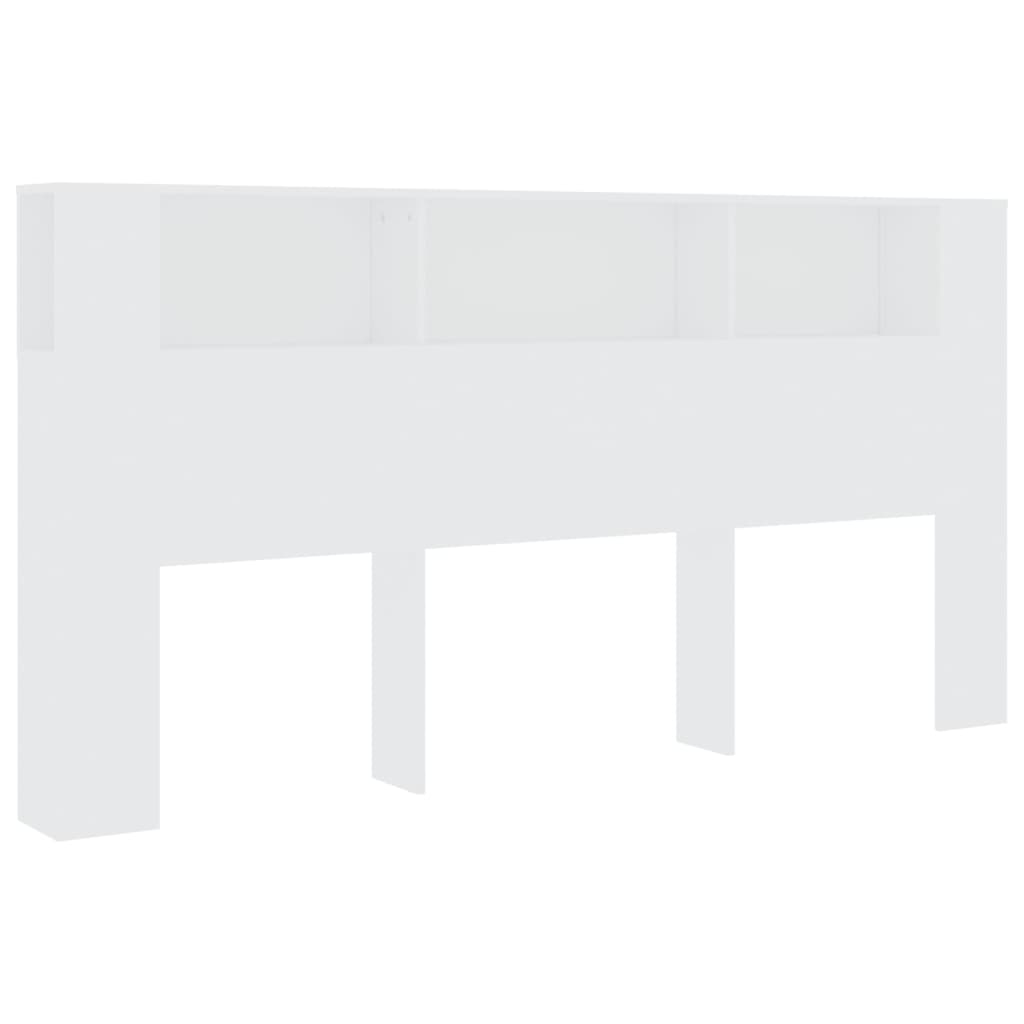 sengegavl med opbevaring 200x18,5x104,5 cm hvid