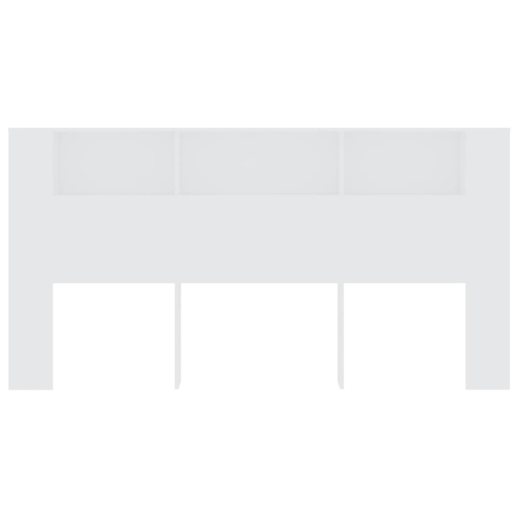sengegavl med opbevaring 200x18,5x104,5 cm hvid