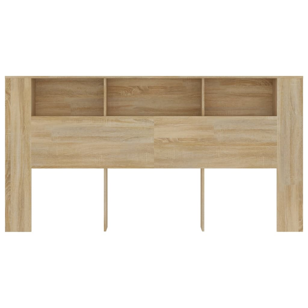 sengegavl med opbevaring 200x18,5x104,5 cm sonoma-eg