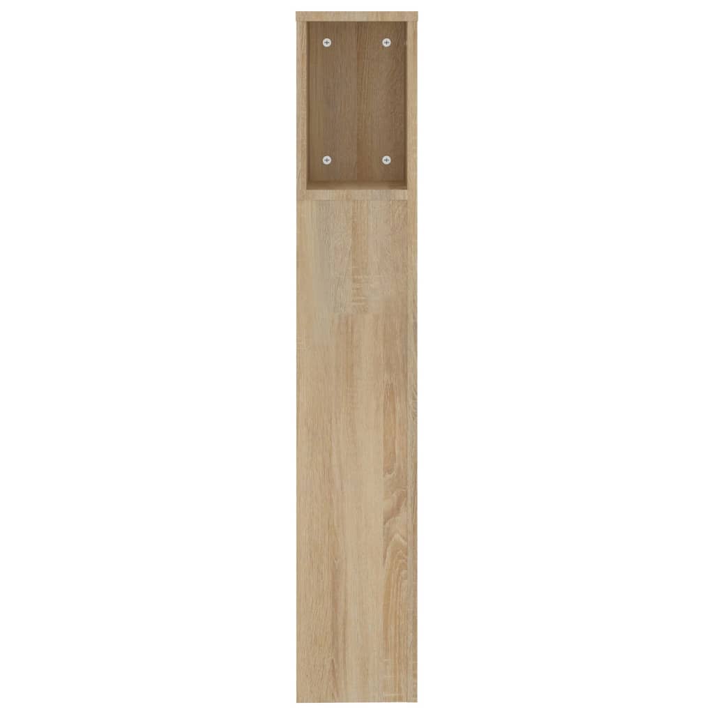 sengegavl med opbevaring 200x18,5x104,5 cm sonoma-eg
