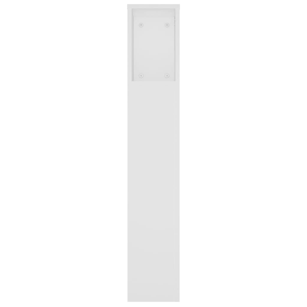 sengegavl med opbevaring 220x18,5x104,5 cm hvid