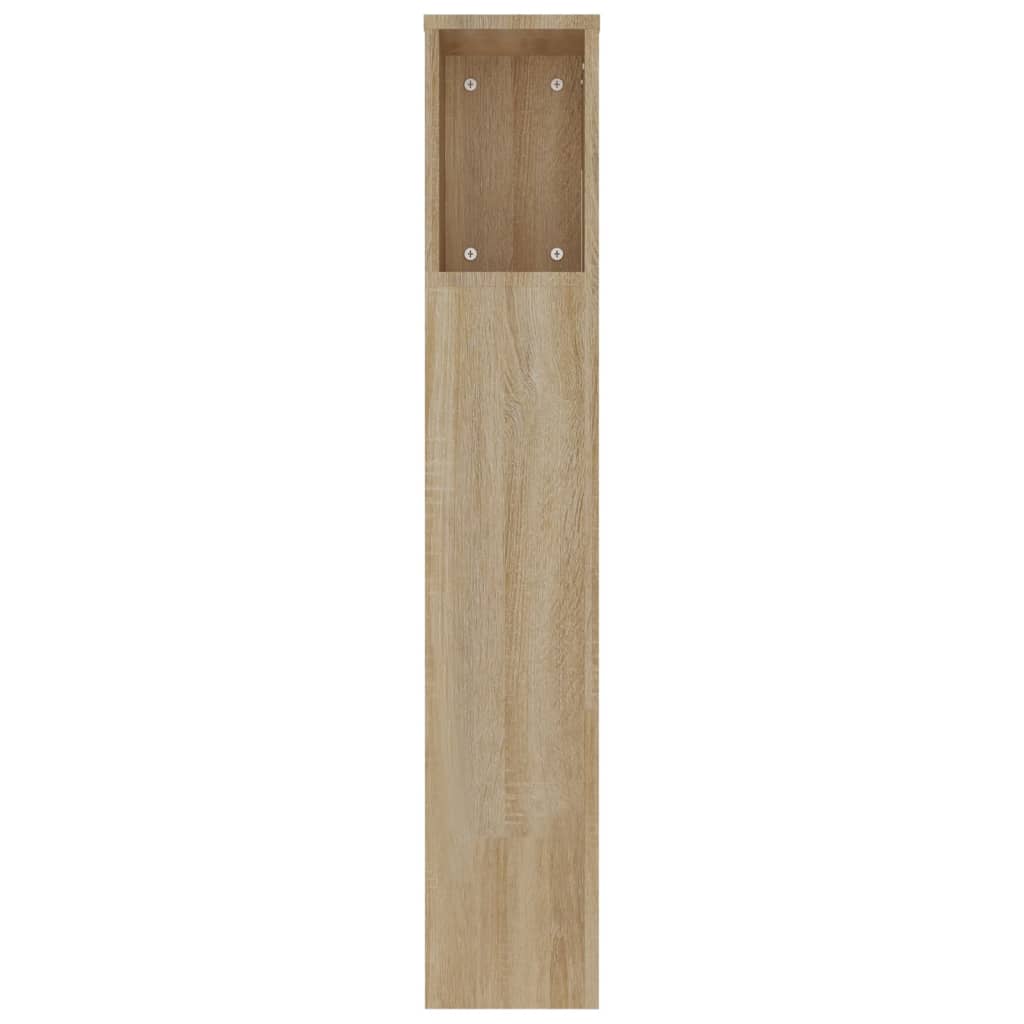 sengegavl med opbevaring 220x18,5x104,5 cm sonoma-eg