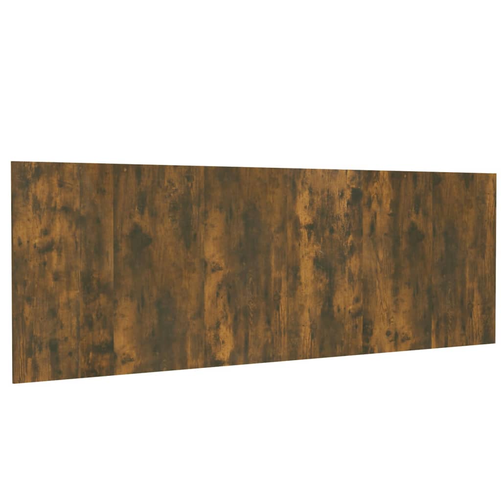 sengegærde 240x1,5x80 cm konstrueret træ røget egetræsfarve