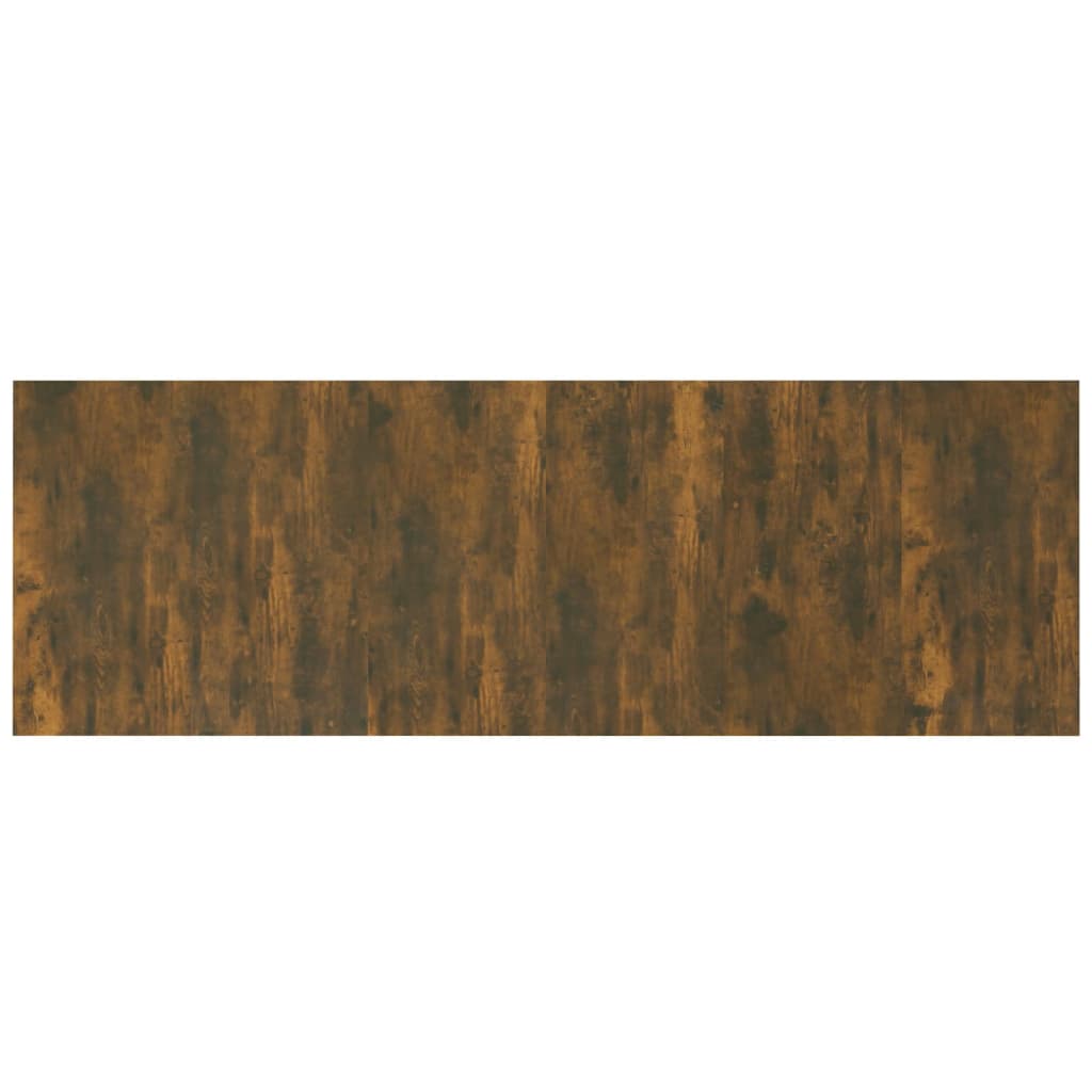 sengegærde 240x1,5x80 cm konstrueret træ røget egetræsfarve