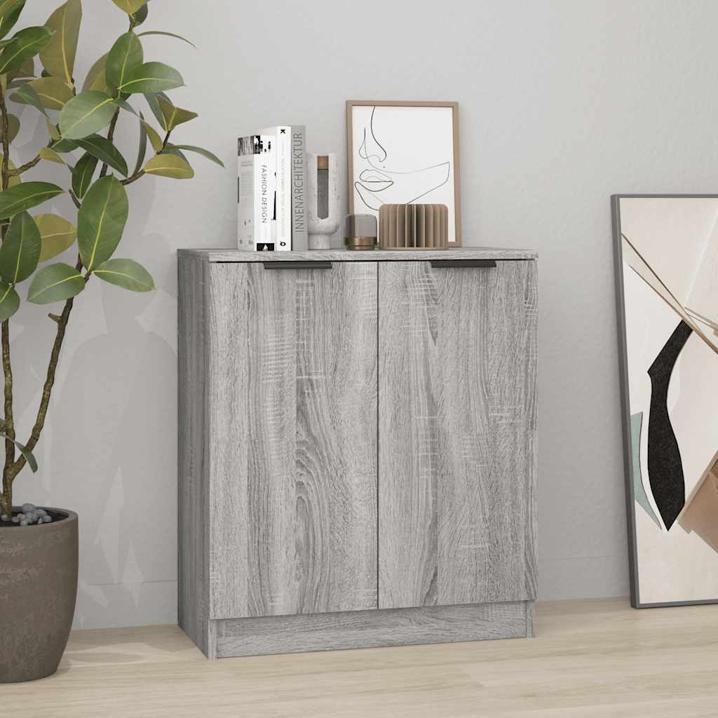 skænk 60x30x70 cm konstrueret træ grå sonoma-eg