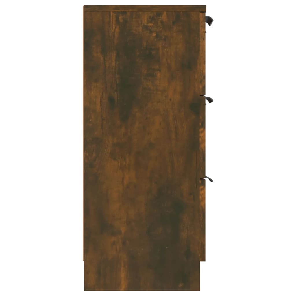 skænk 60x30x70 cm konstrueret træ røget egetræsfarve