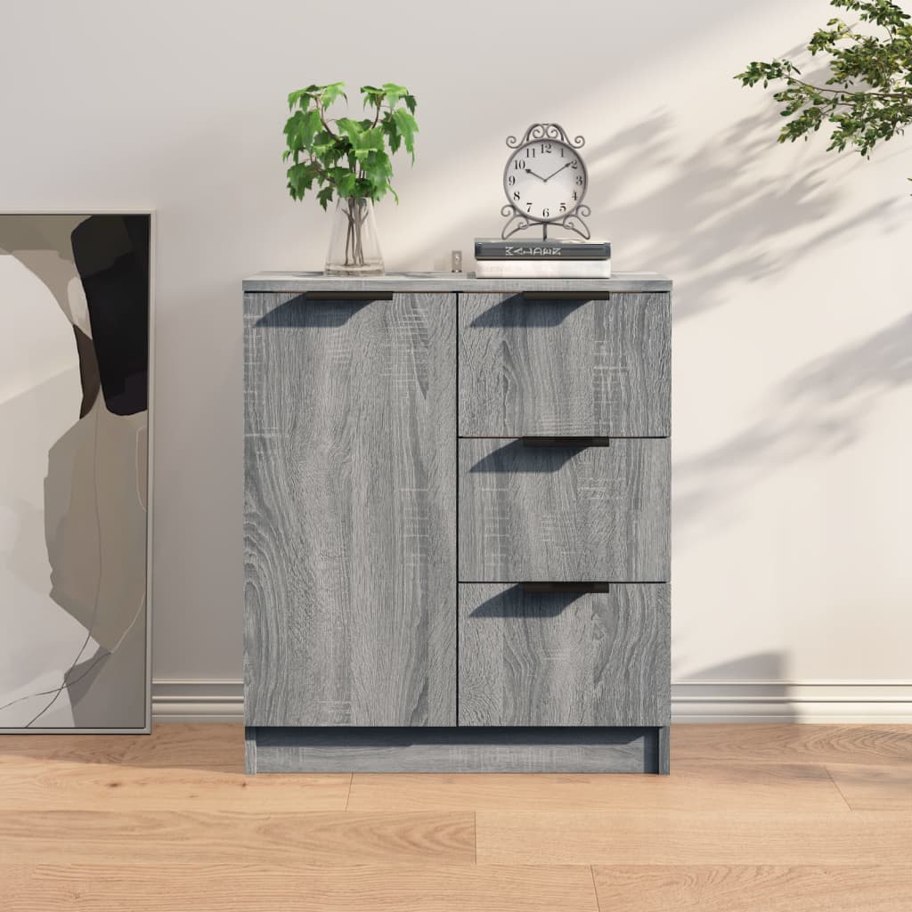 skænk 60x30x70 cm konstrueret træ grå sonoma-eg