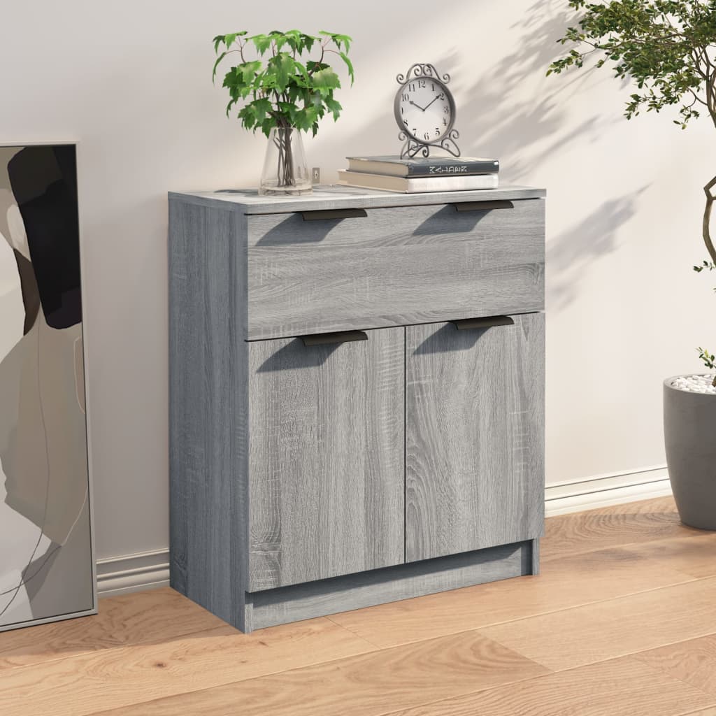 skænk 60x30x70 cm konstrueret træ grå sonoma-eg
