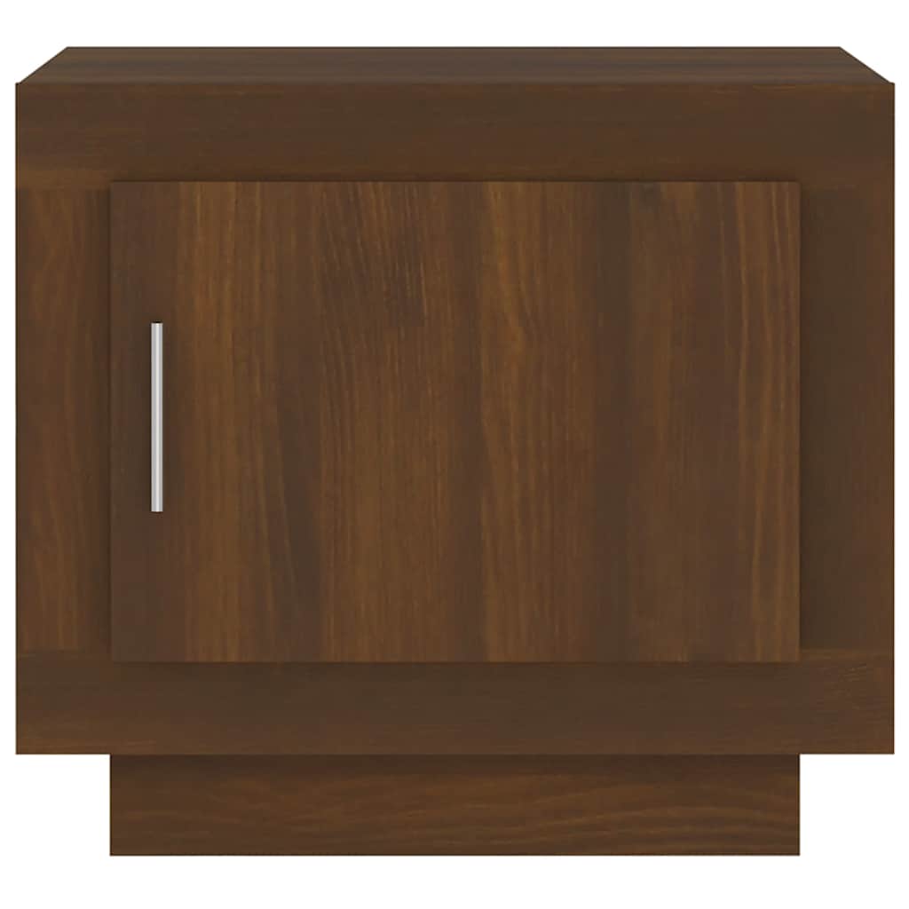 sofabord 51x50x45 cm konstrueret træ brun egetræsfarve