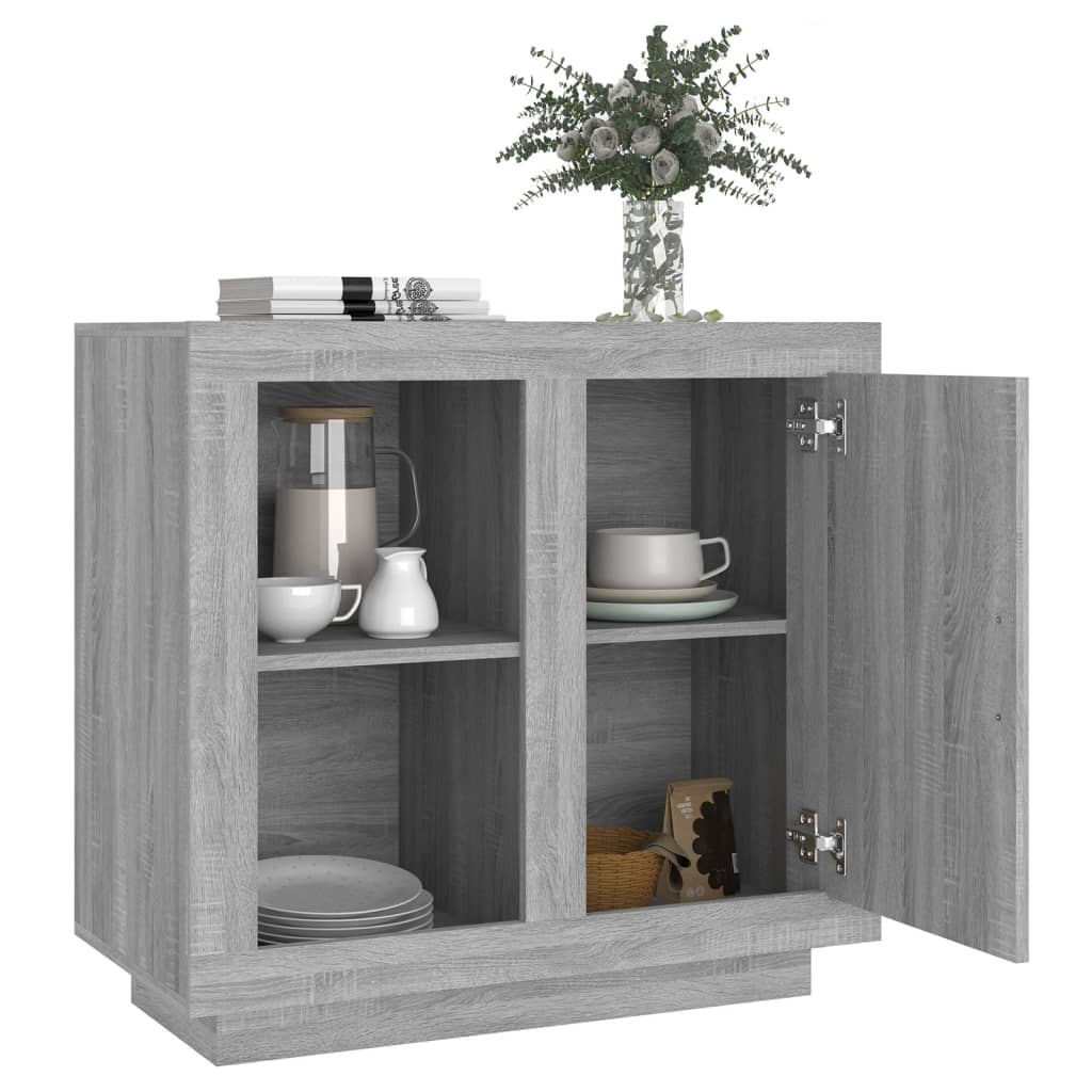 skænk 80x40x75 cm grå sonoma-eg