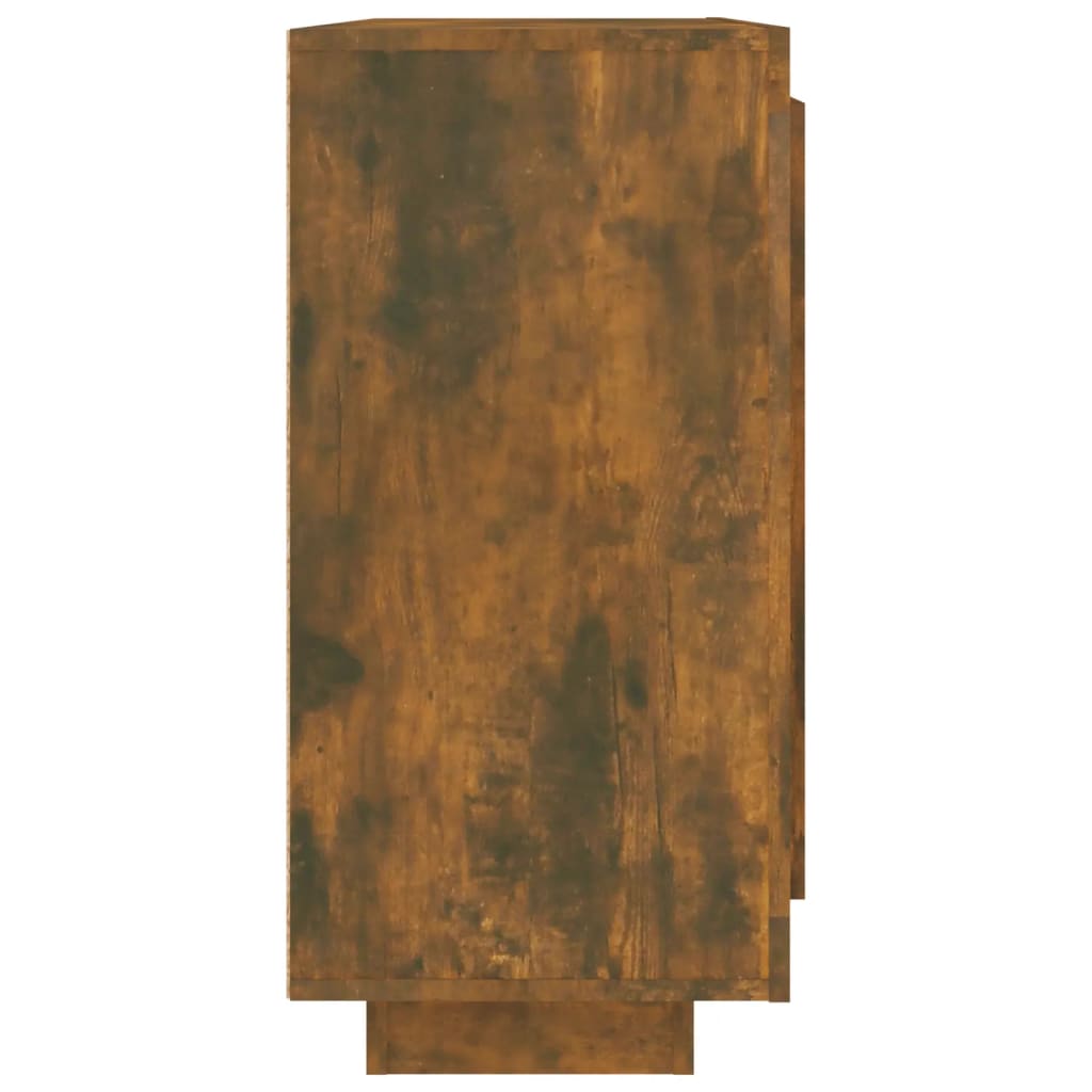 skænk 92x35x75 cm konstrueret træ røget egetræsfarve