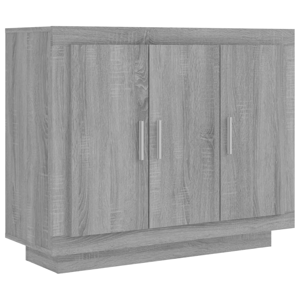 skænk 92x35x75 cm konstrueret træ grå sonoma-eg