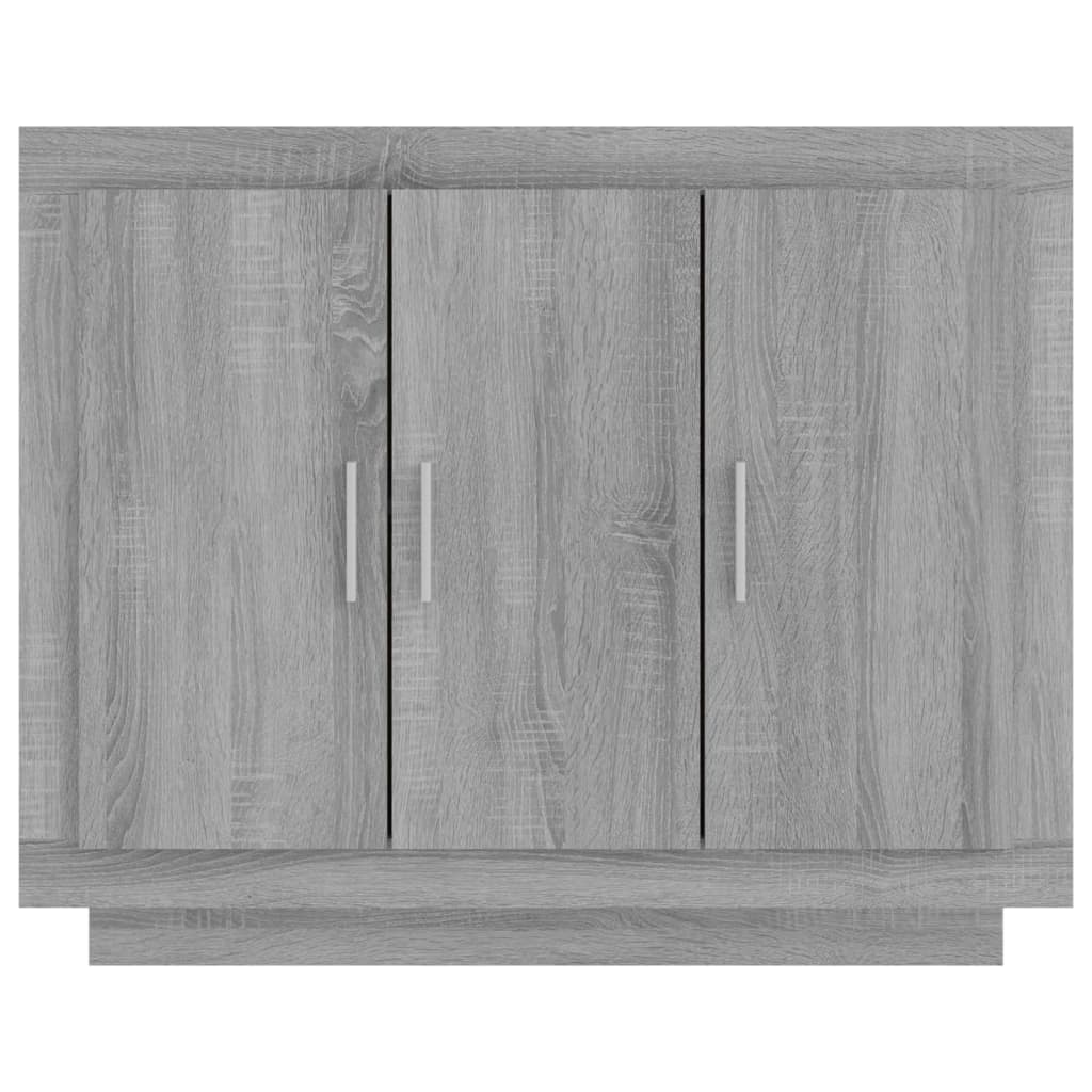 skænk 92x35x75 cm konstrueret træ grå sonoma-eg