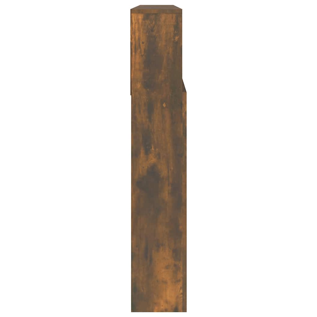 sengegavl med opbevaring 220x19x101,5 cm røget egetræsfarve