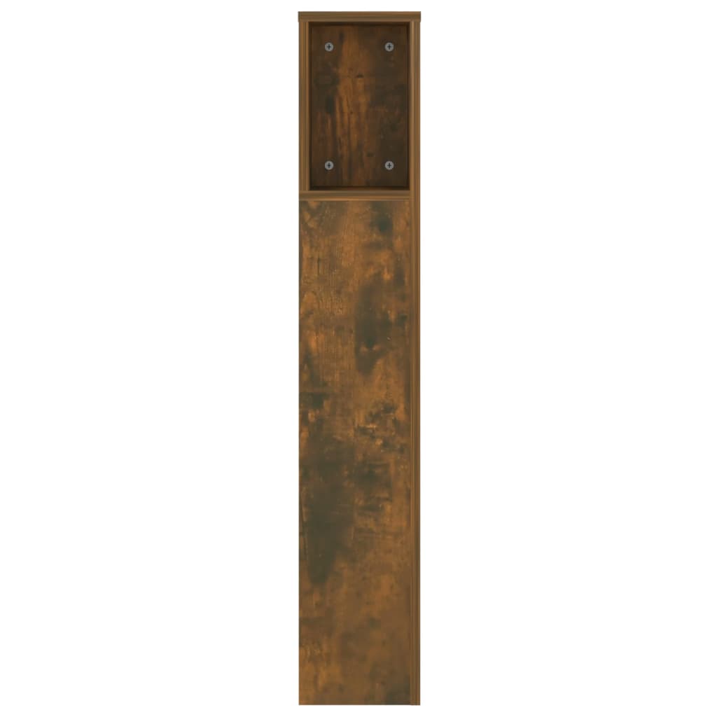 sengegavl med opbevaring 140x18,5x104,5 cm røget egetræsfarve