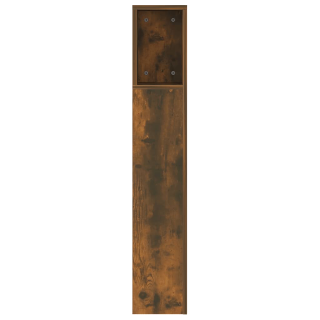 sengegavl med opbevaring 160x18,5x104,5 cm røget egetræsfarve