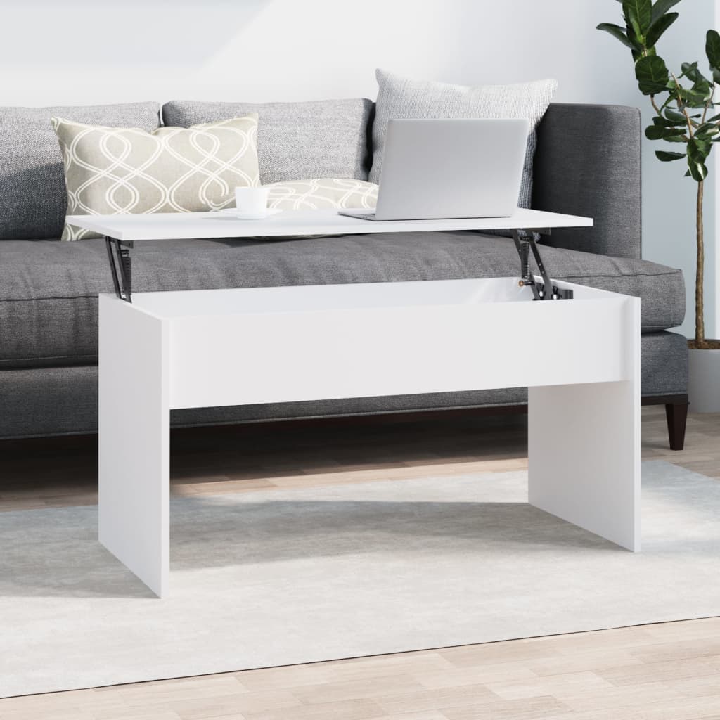 sofabord 102x50,5x52,5 cm konstrueret træ hvid