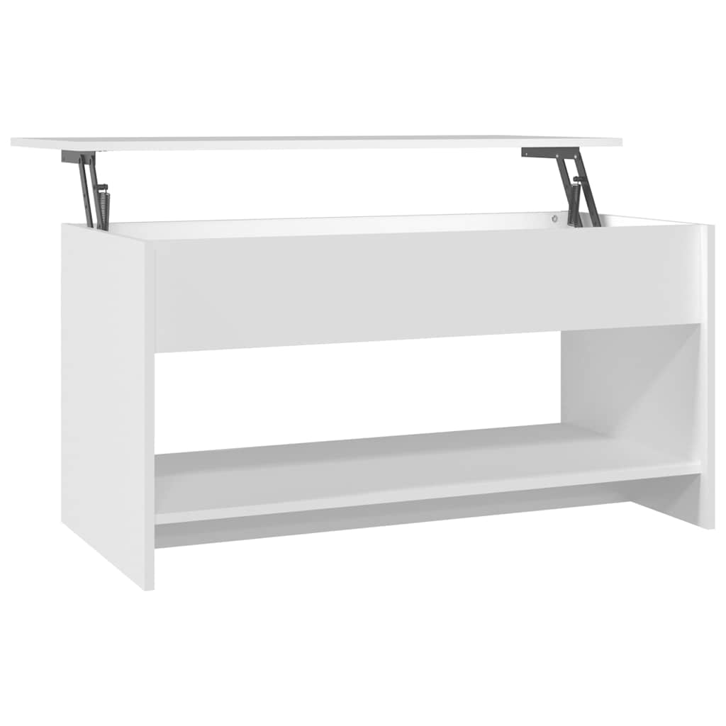sofabord 102x50x52,5 cm konstrueret træ hvid