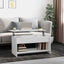 sofabord 102x50x52,5 cm konstrueret træ hvid