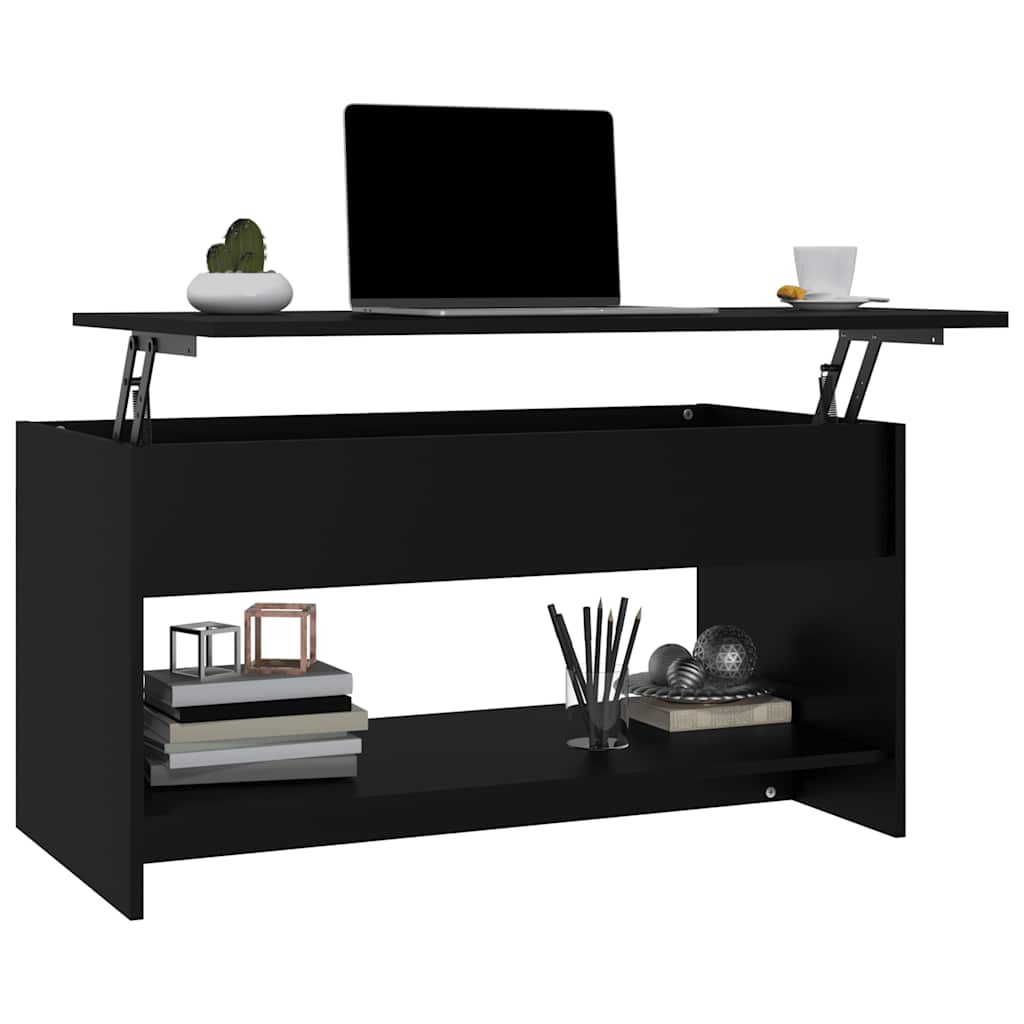 sofabord 102x50x52,5 cm konstrueret træ sort
