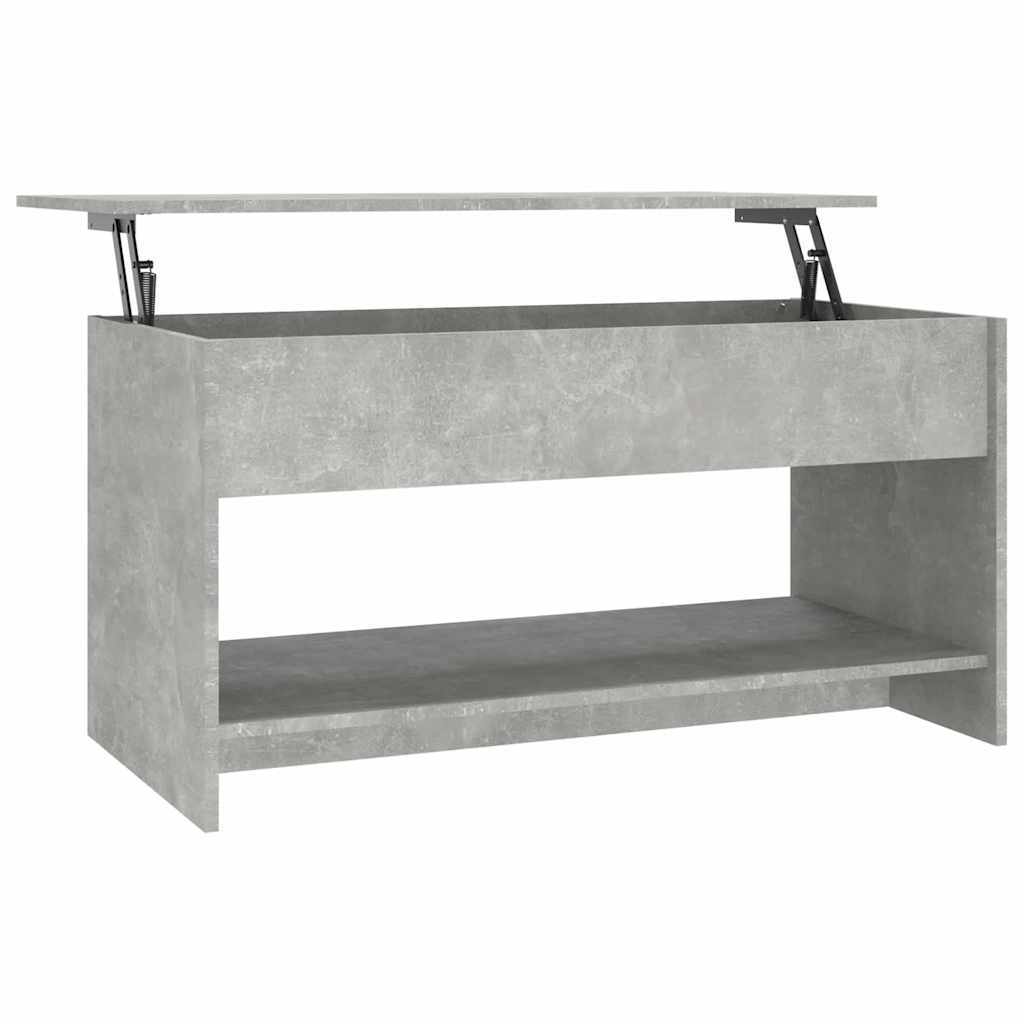 sofabord 102x50x52,5 cm konstrueret træ betongrå