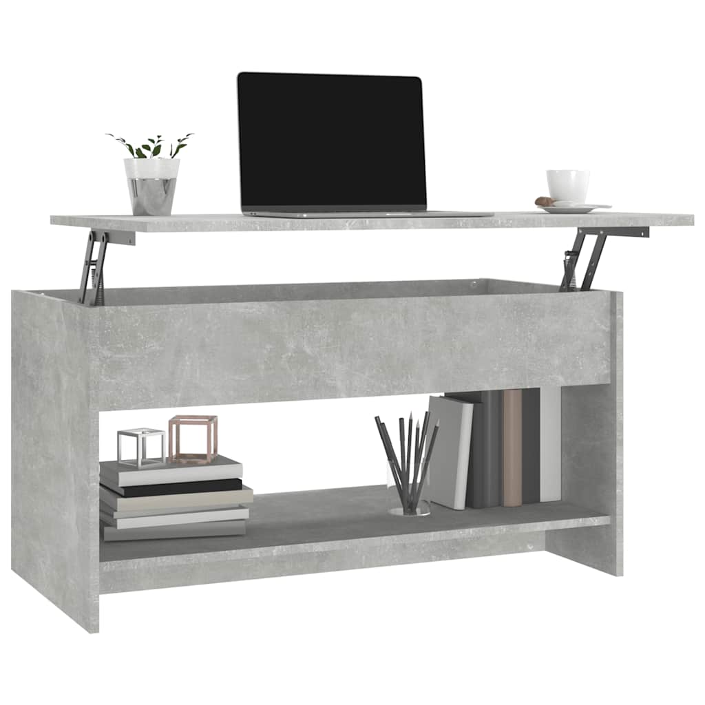 sofabord 102x50x52,5 cm konstrueret træ betongrå
