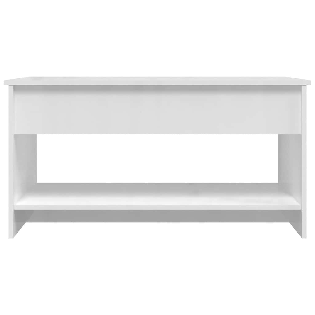 sofabord 102x50x52,5 cm konstrueret træ hvid højglans