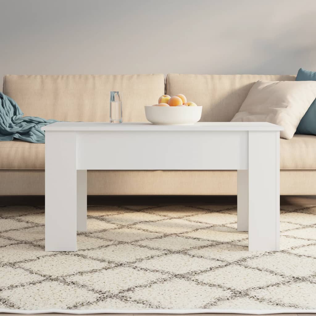 sofabord 101x49x52 cm konstrueret træ hvid