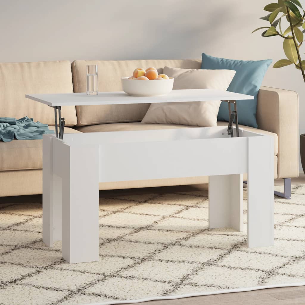 sofabord 101x49x52 cm konstrueret træ hvid