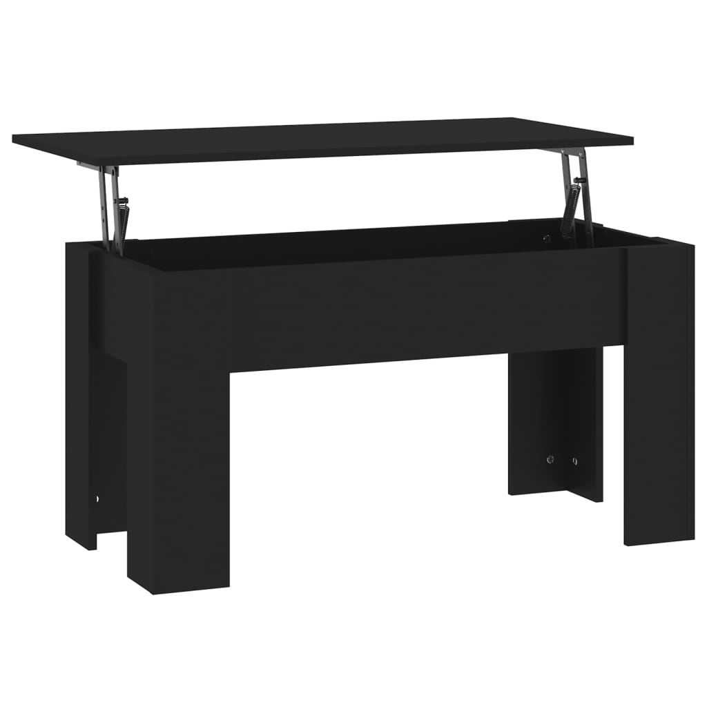 sofabord 101x49x52 cm konstrueret træ sort