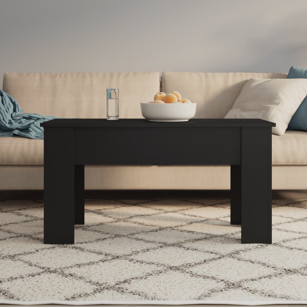 sofabord 101x49x52 cm konstrueret træ sort