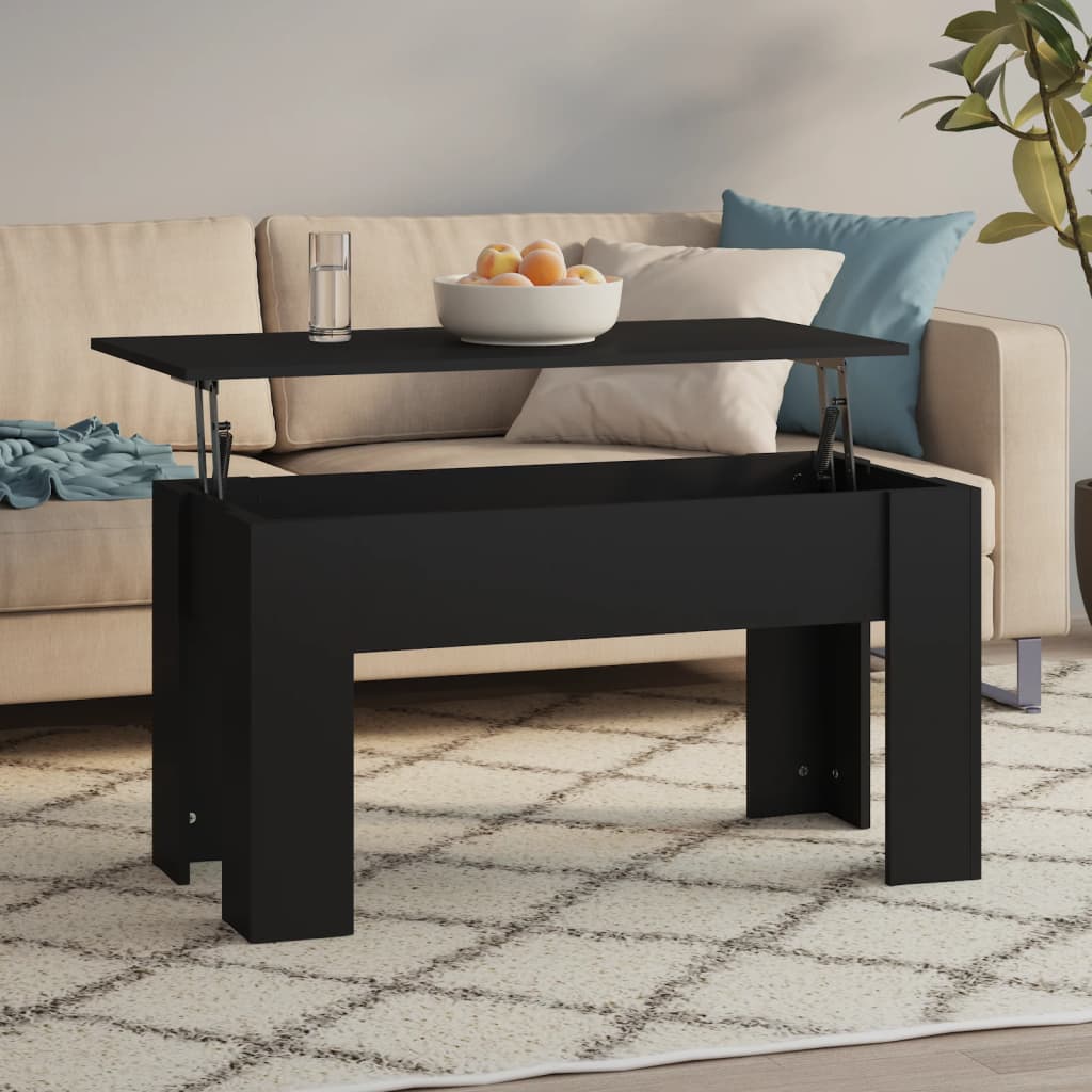 sofabord 101x49x52 cm konstrueret træ sort