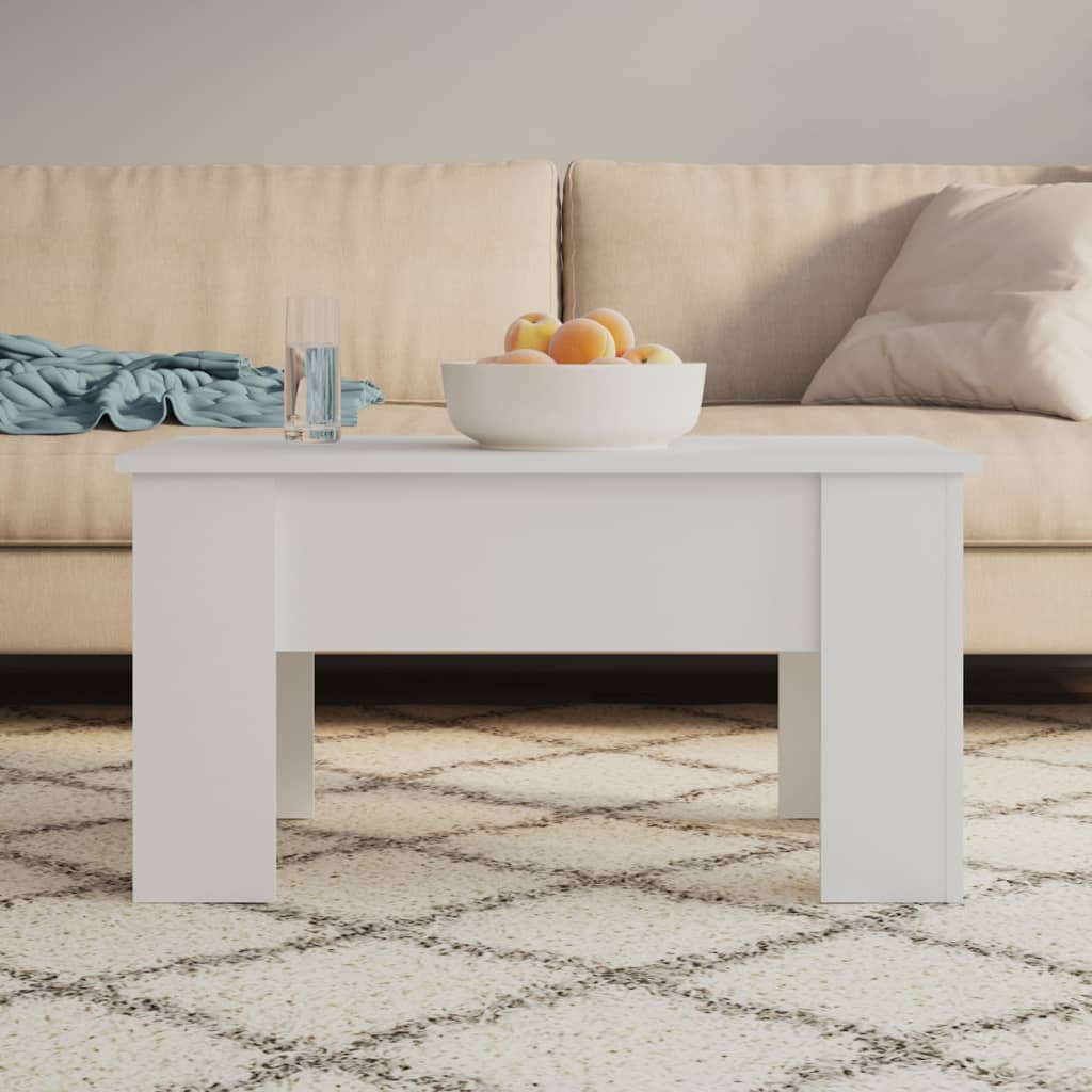 sofabord 79x49x41 cm konstrueret træ hvid