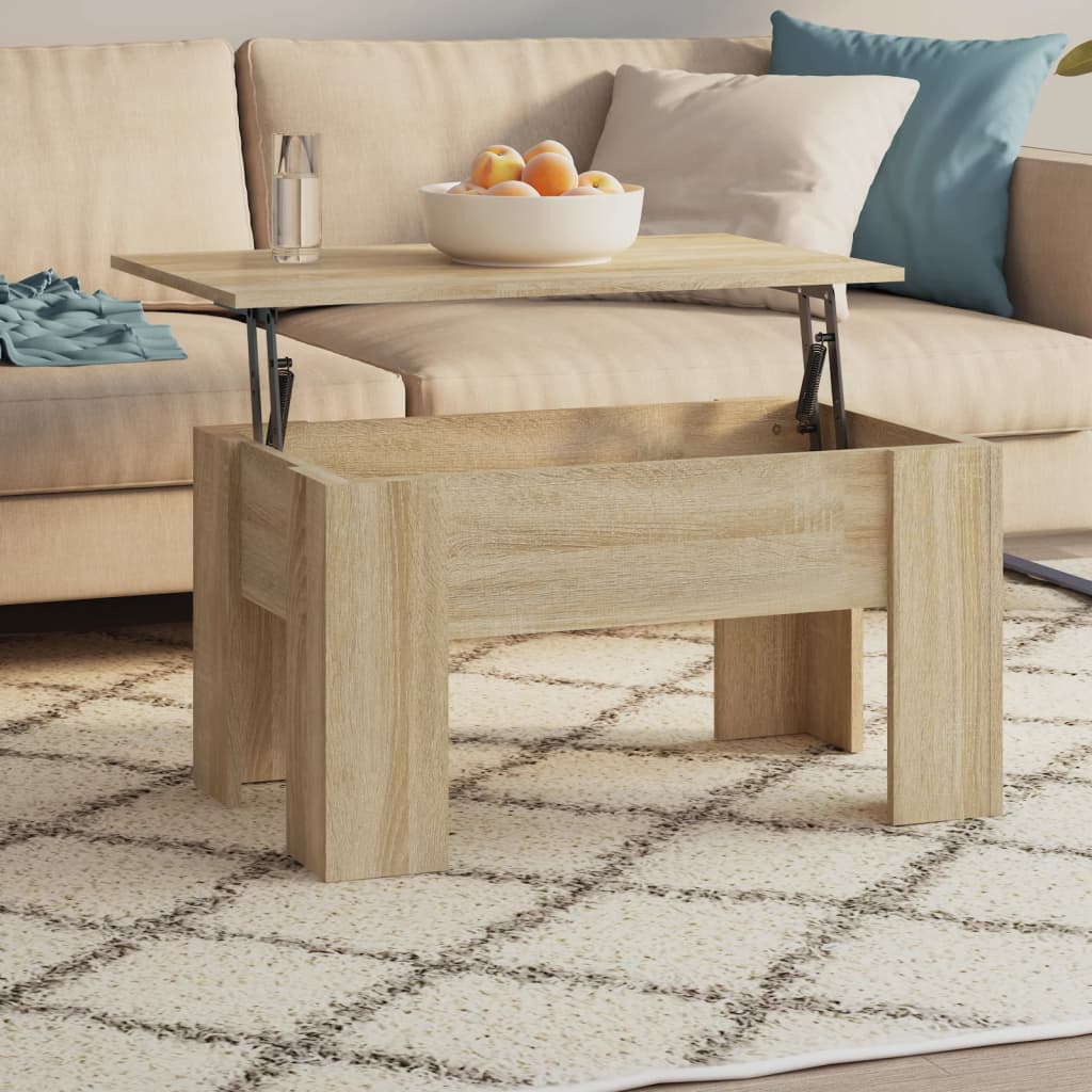sofabord 79x49x41 cm konstrueret træ sonoma-eg