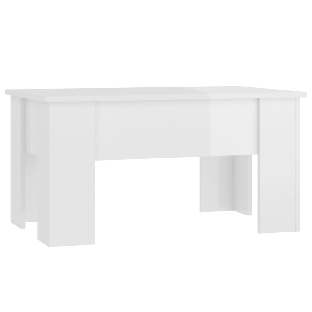sofabord 79x49x41 cm konstrueret træ hvid højglans