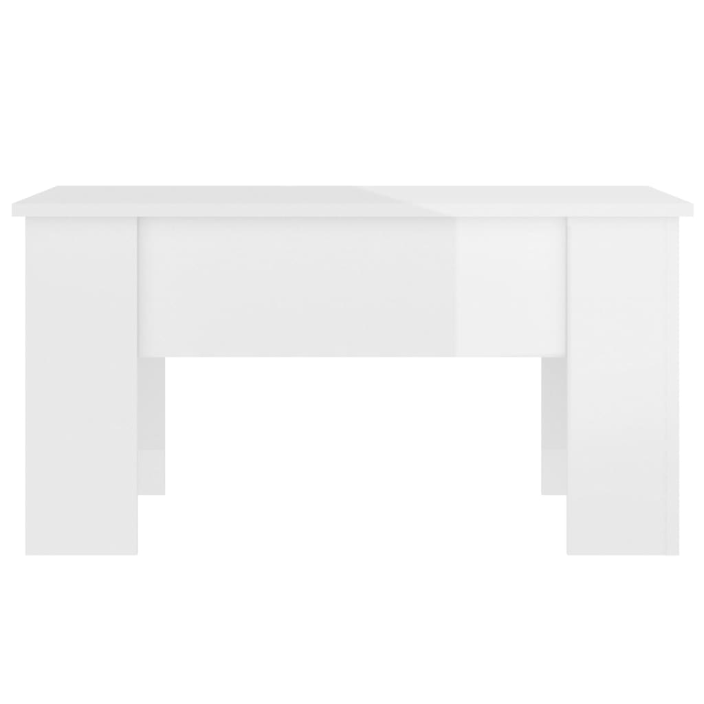 sofabord 79x49x41 cm konstrueret træ hvid højglans