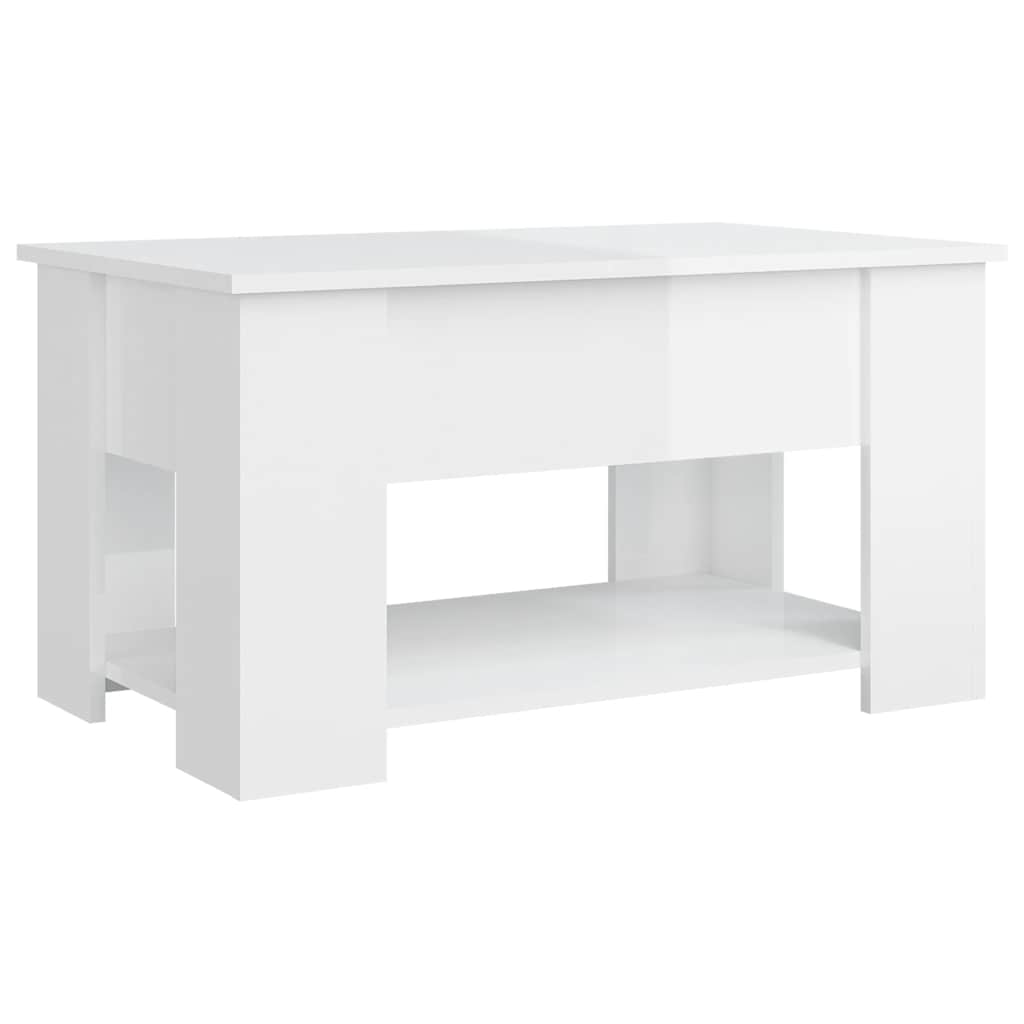 sofabord 79x49x41 cm konstrueret træ hvid højglans